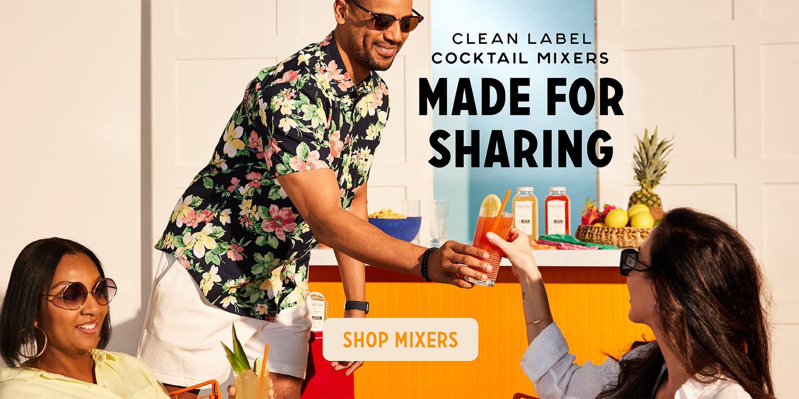 Clean label cocktail mixers made for sharing