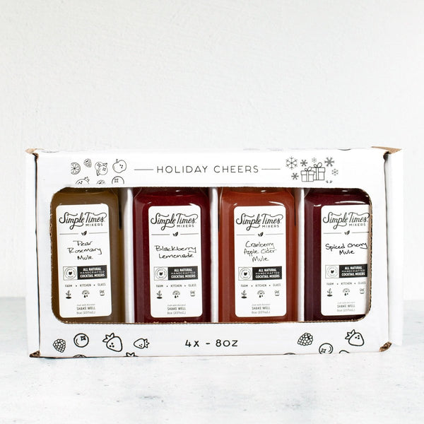 Holiday Cheers 4-Pack Cocktail Mixer | All Natural Mixers - Simple