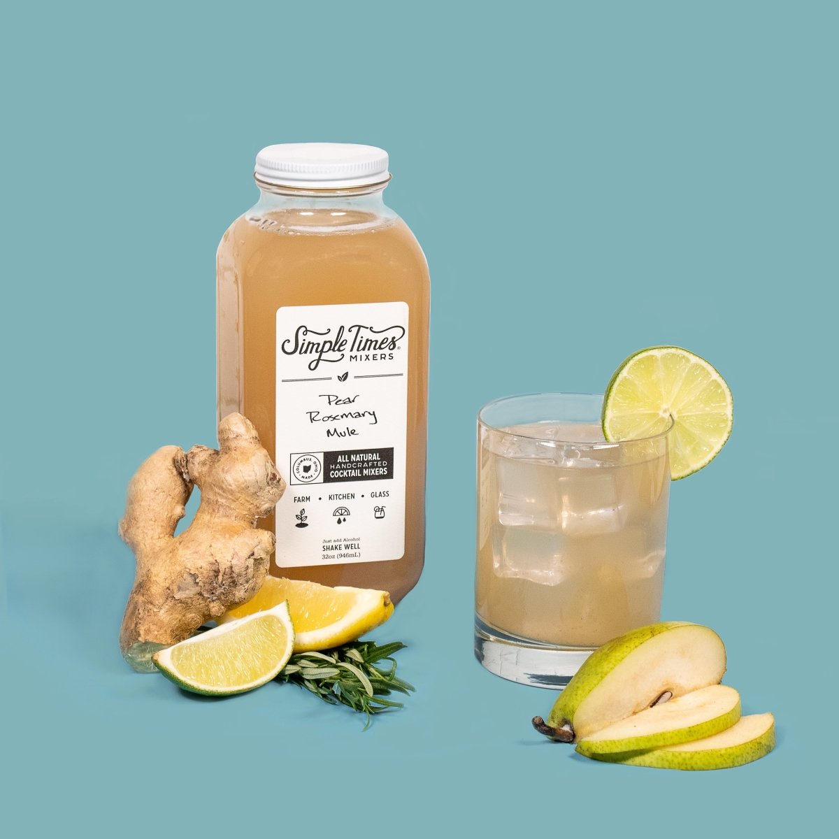 Cocktail Mixers - Alcohol Mixers - Simple Times Mixers - Pear Rosemary Mule