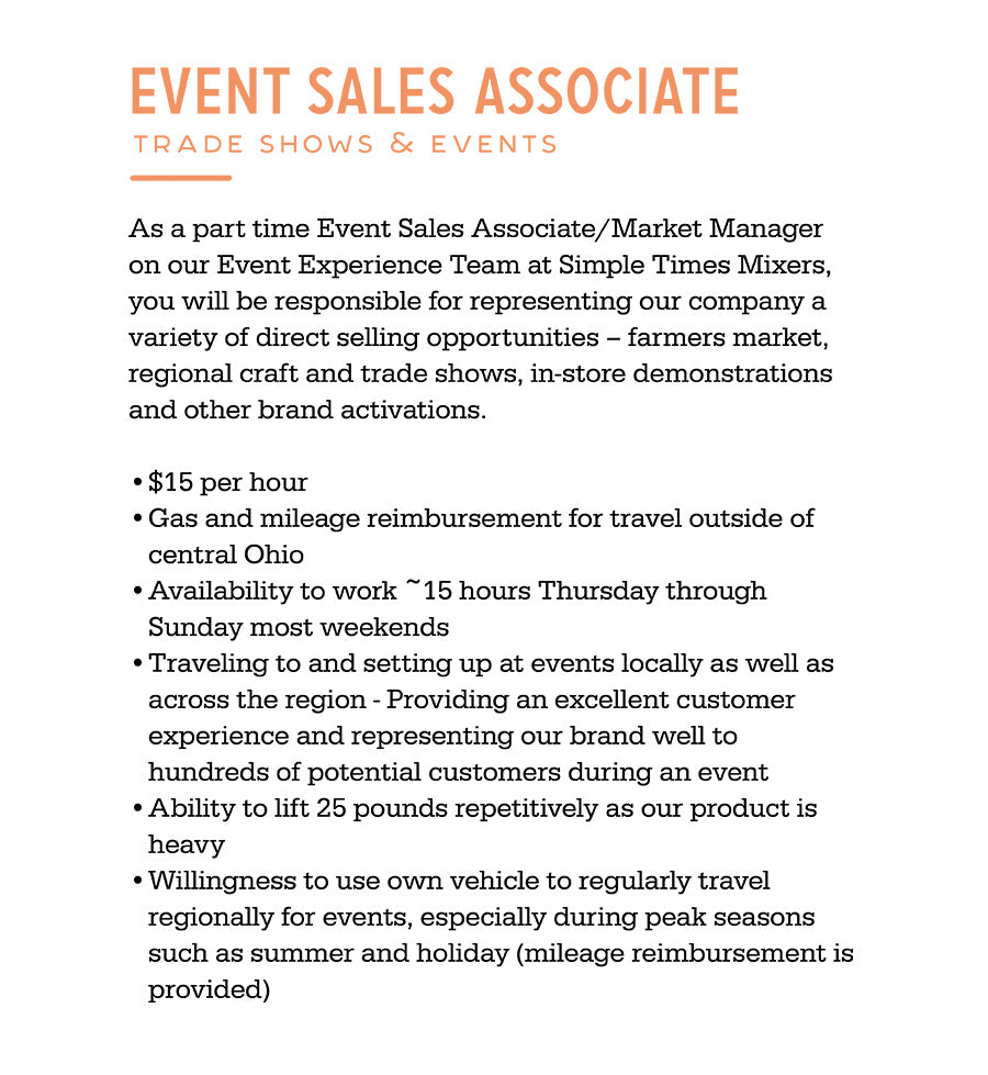 Event Sales Associate