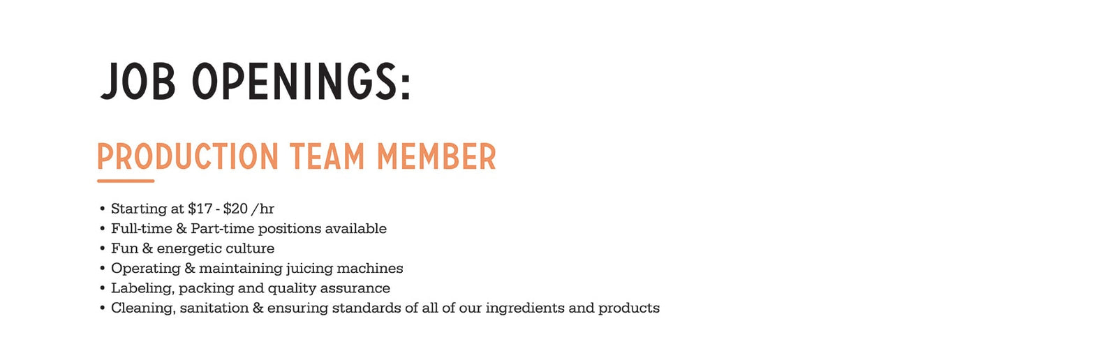 Production Team Member