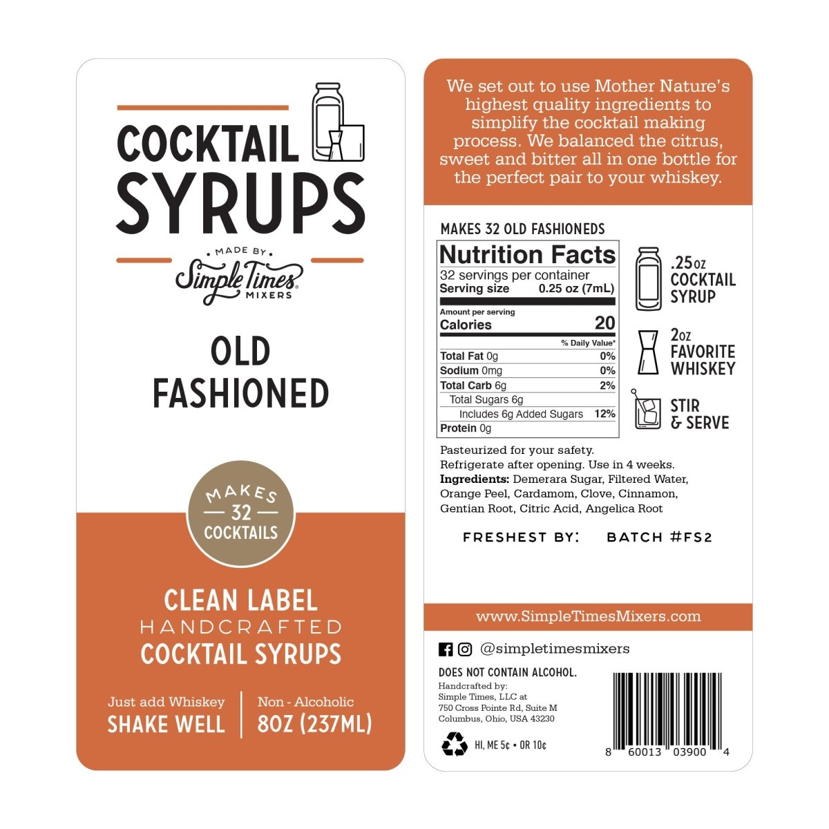 Old Fashioned Cocktail Syrup Cocktail Mixer All Natural Mixers old-fashioned-cocktail-syrup-cocktail-mixer-all-natural-mixers