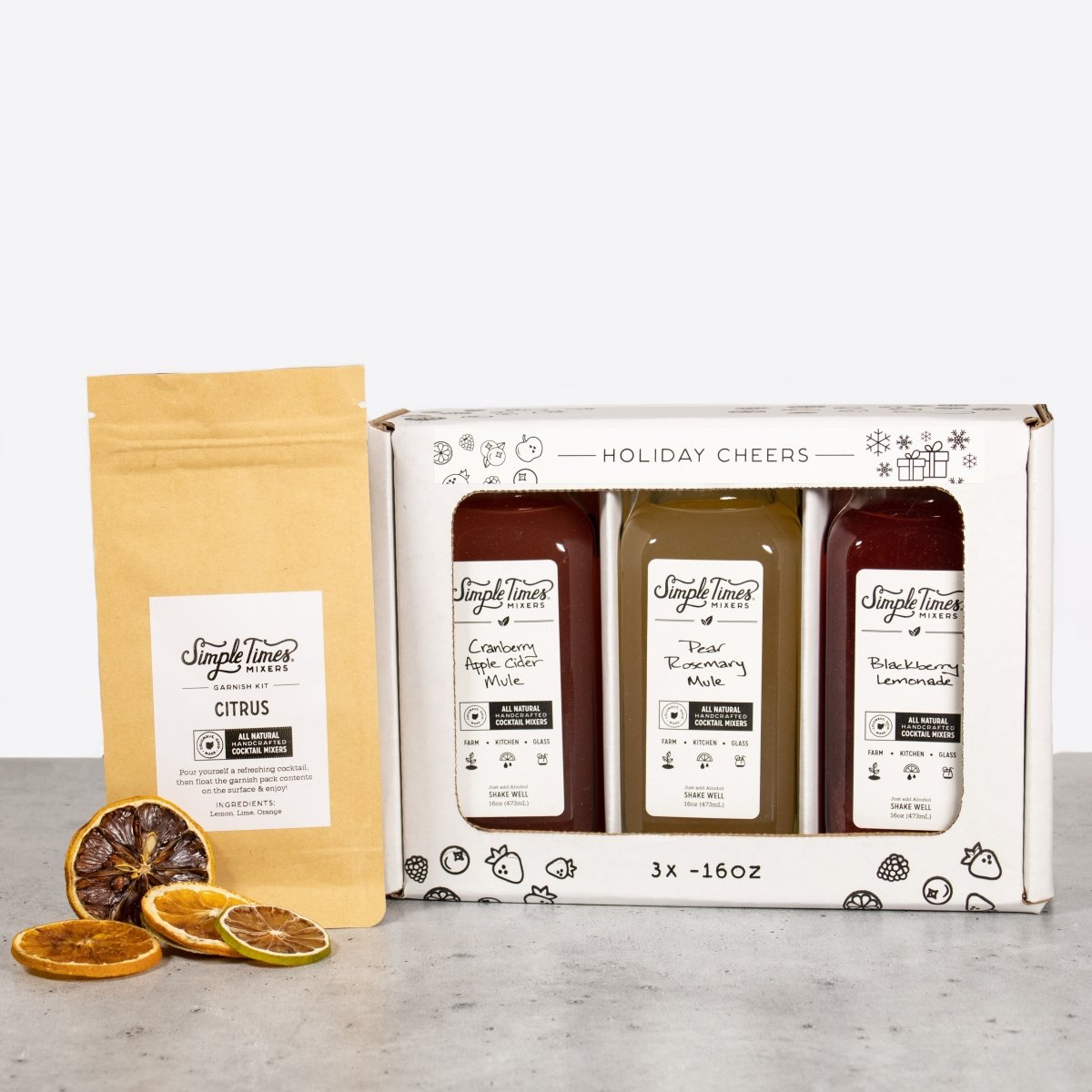Cocktail Mixers - Alcohol Mixers - Simple Times Mixers - Holiday Cheers Bundle