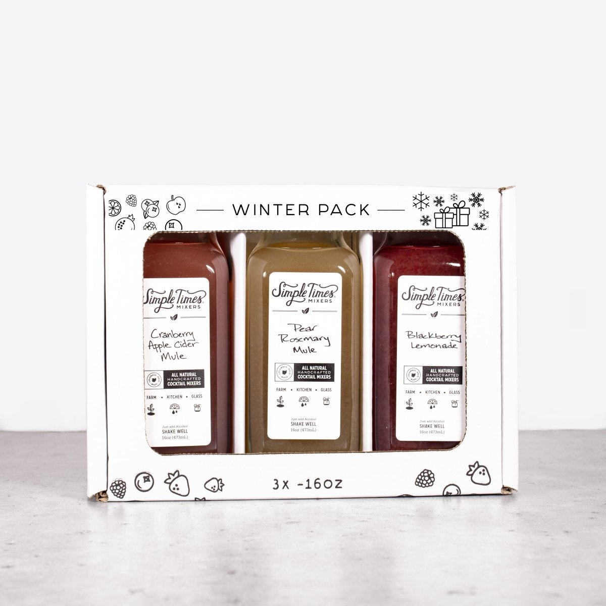 Cocktail Mixers - Alcohol Mixers - Simple Times Mixers - Winter 3-Pack